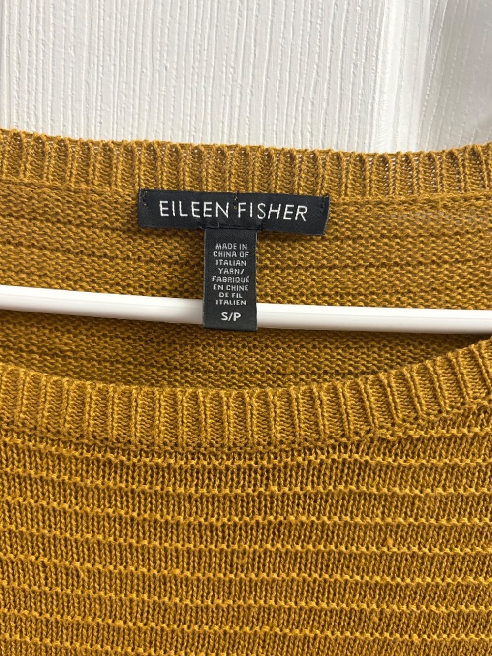 Women's Eileen Fisher Brown Knit Crewneck Sweater - Picture 6 of 6